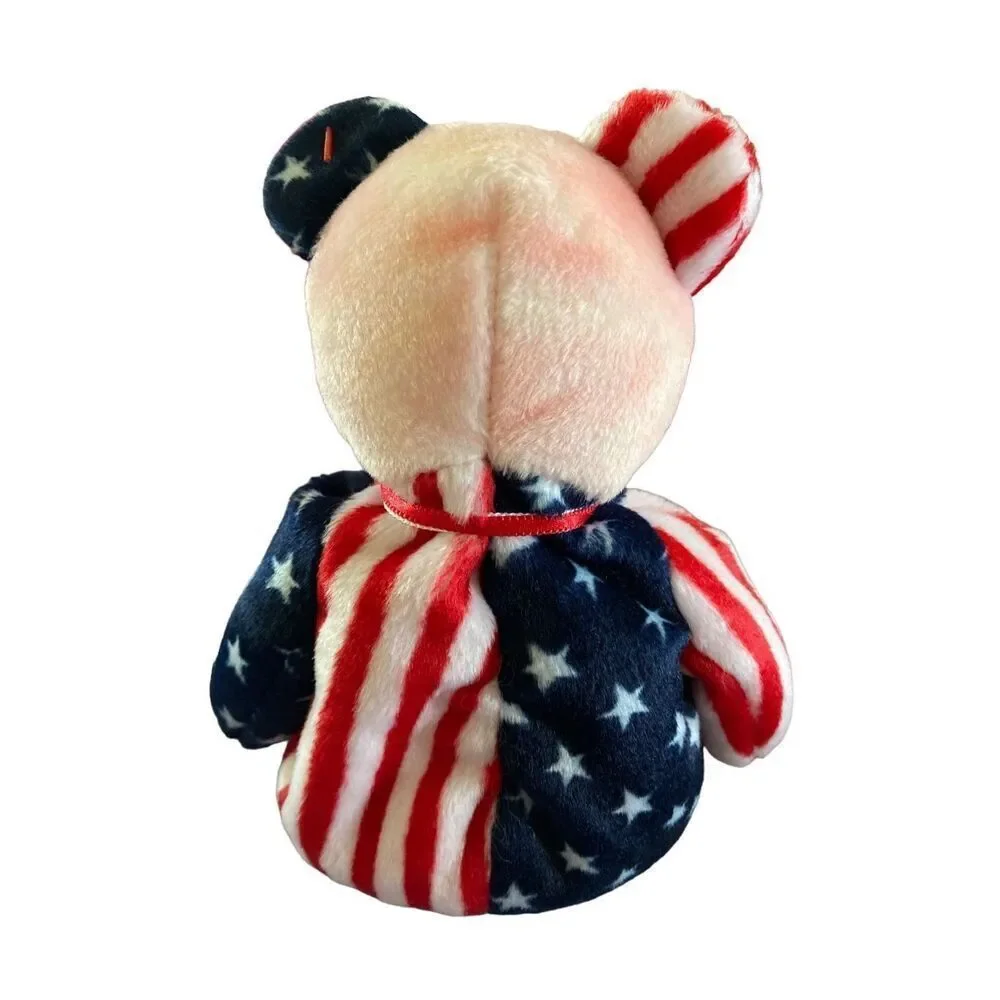 Pink Face Spangle Bear 1999 Ty Beanie Baby Plush Collectible Nostalgia Stuffed A